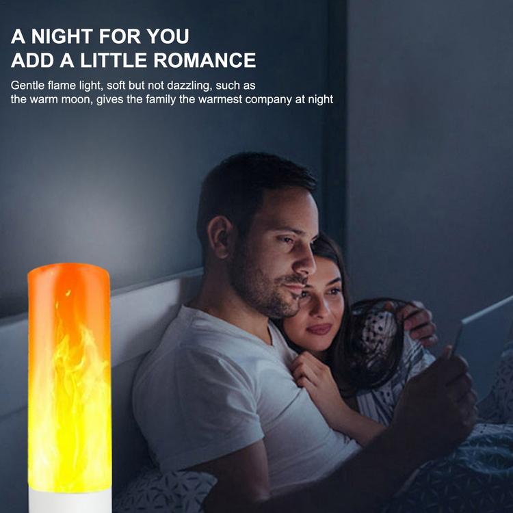 LED Flame Effect Light Flame Bulb USB Rechargeable Save Energy LED Flame Light Fireplace Lights for Room Party Bar Decor Fire-like Lantern Natural Fire Effect Warm Atmosphere Save Energy vividly. 