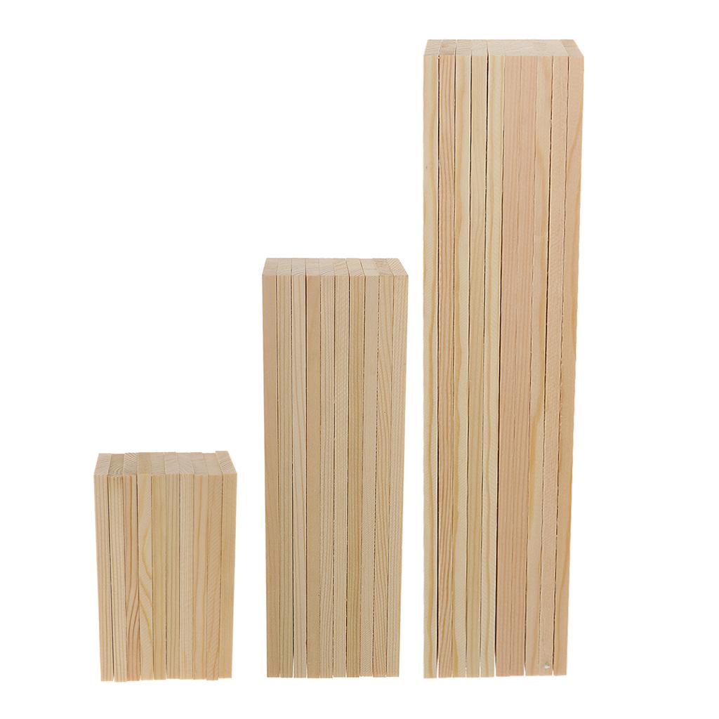 20pcs Smooth Unfinished Wood Pieces Rectangle Board for Modelling Material. 