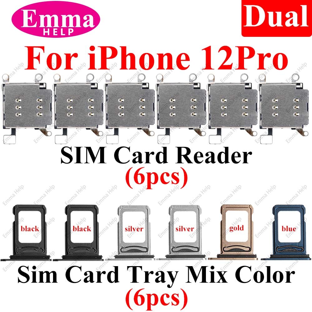 Dual Sim Card Reader Sim Tray Slot Holder for iPhone 13 11Pro 12 Mini 14 Plus 14 Pro Max XR XSMAX Adapter Connector Flex Cable. 
