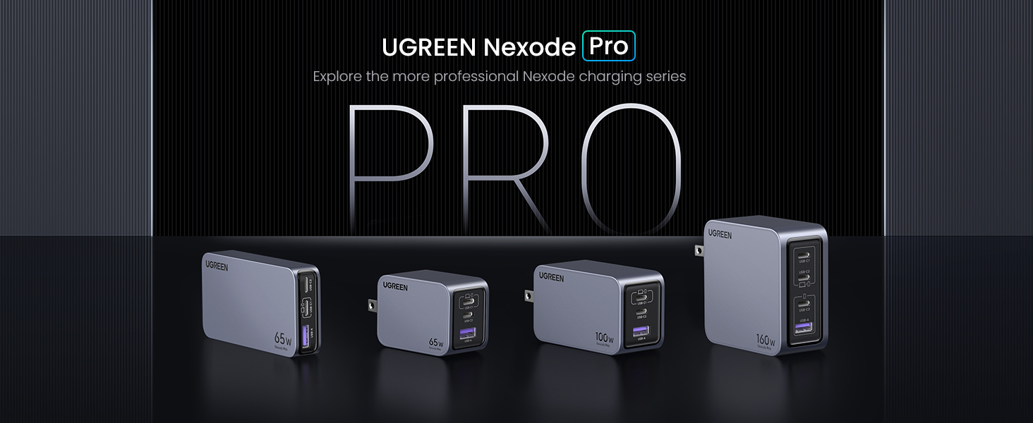 UGREEN X757 (25873) Nexode Pro 100W 3-Port GaN Fast Charger - US - UGREEN Nexode Pro 100W 3-Port GaN Fast Charger - ThermalGuard Comprehensive Protection System - Advanced GaN technology - Wide Compatibility. 