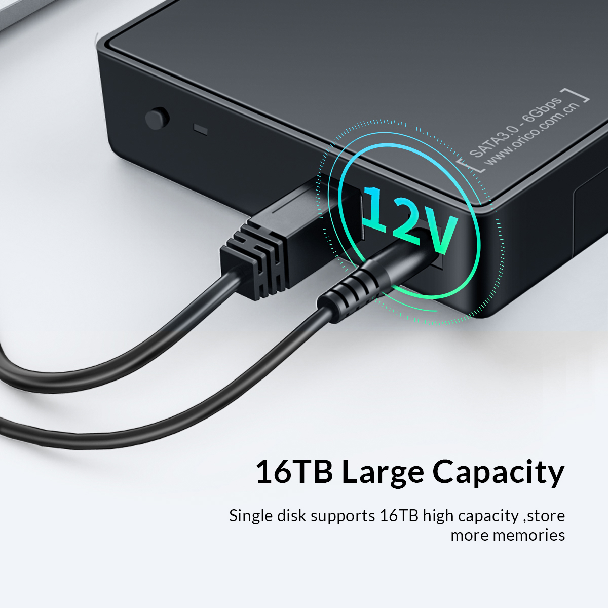 ORICO 3588US3-V1 3.5 Inch HDD Case External Hard Drive Enclosure SATA to USB 3.0 5Gbps HDD Box for 2.5 3.5 SSD Black Disk Case Tool-free. 