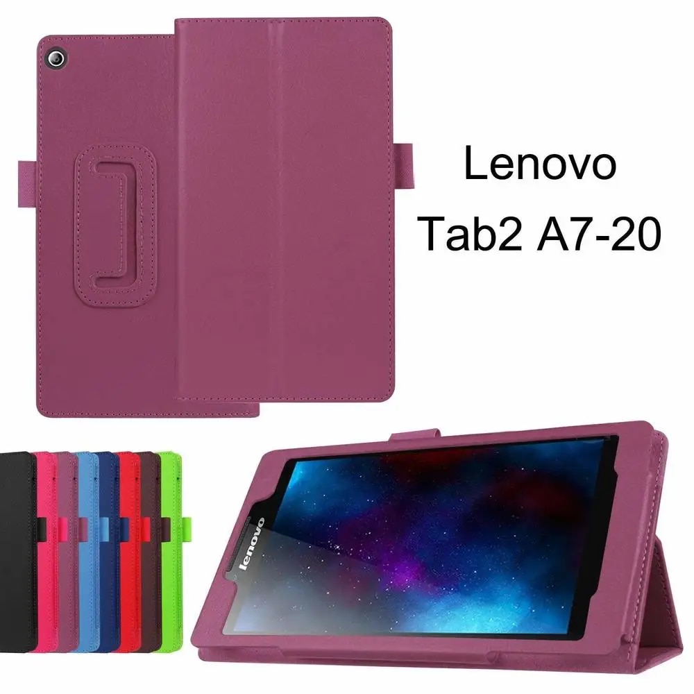 【3C VictoryEagle】Case Cover For Lenovo Tab 2 A7-10 A7-20 A7-20F Tab2 A7 20 10 Tablet Case Bracket Flip Fashion Leather funda glass. 