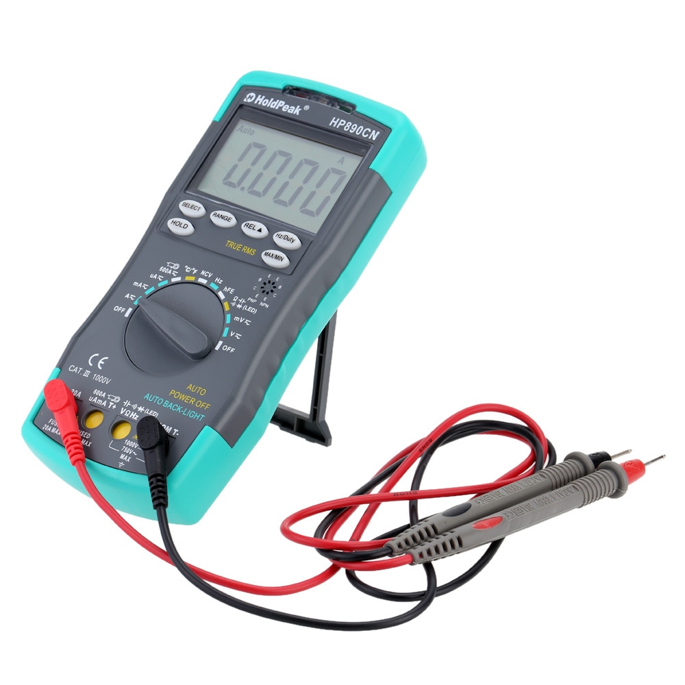 HoldPeak HP-890CN Digital Multimeter DMM with NCV Detector DC Voltage Current Meter Resistance Capaticance Tature Tester. 
