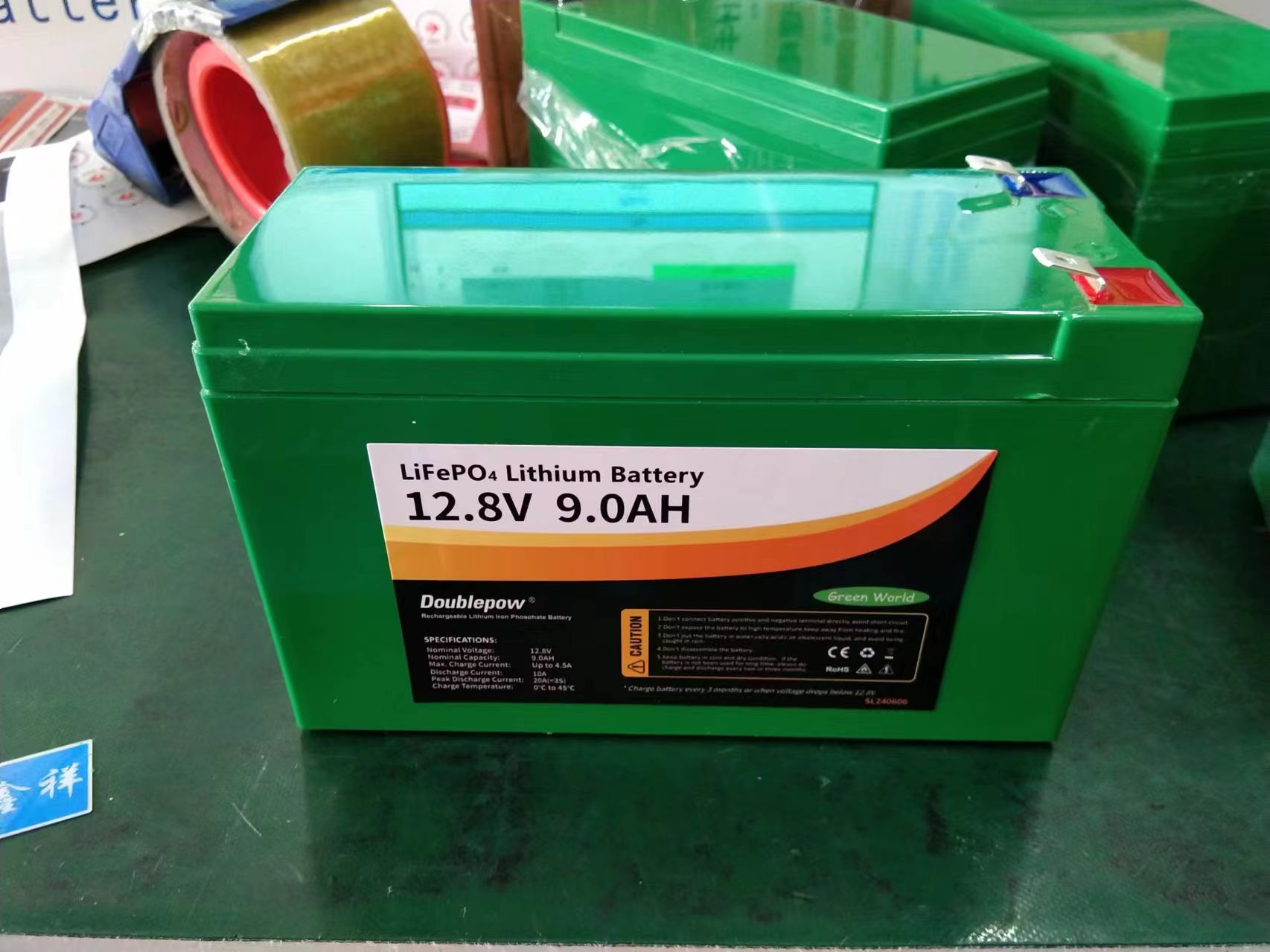 Doublepow 12.8V-9Ah 4S Lithium Iron Phosphate (LiFePO4) Battery Cell 2000 Cycles for DC Solar Fan & Computer UPS (600VA max) - 1 Piece. 