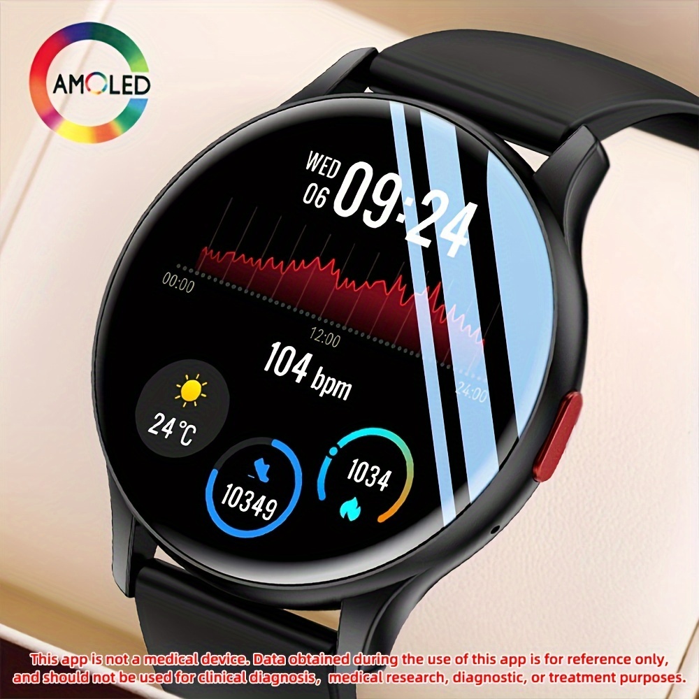 1.43 Inch Full Touch Screen Round Wireless Wireless Call Watch Smart Watch, With 100 Sports Modes Exercise Fitness Tracker, Voice Calling Always On Display Smart Watch For Men Women
