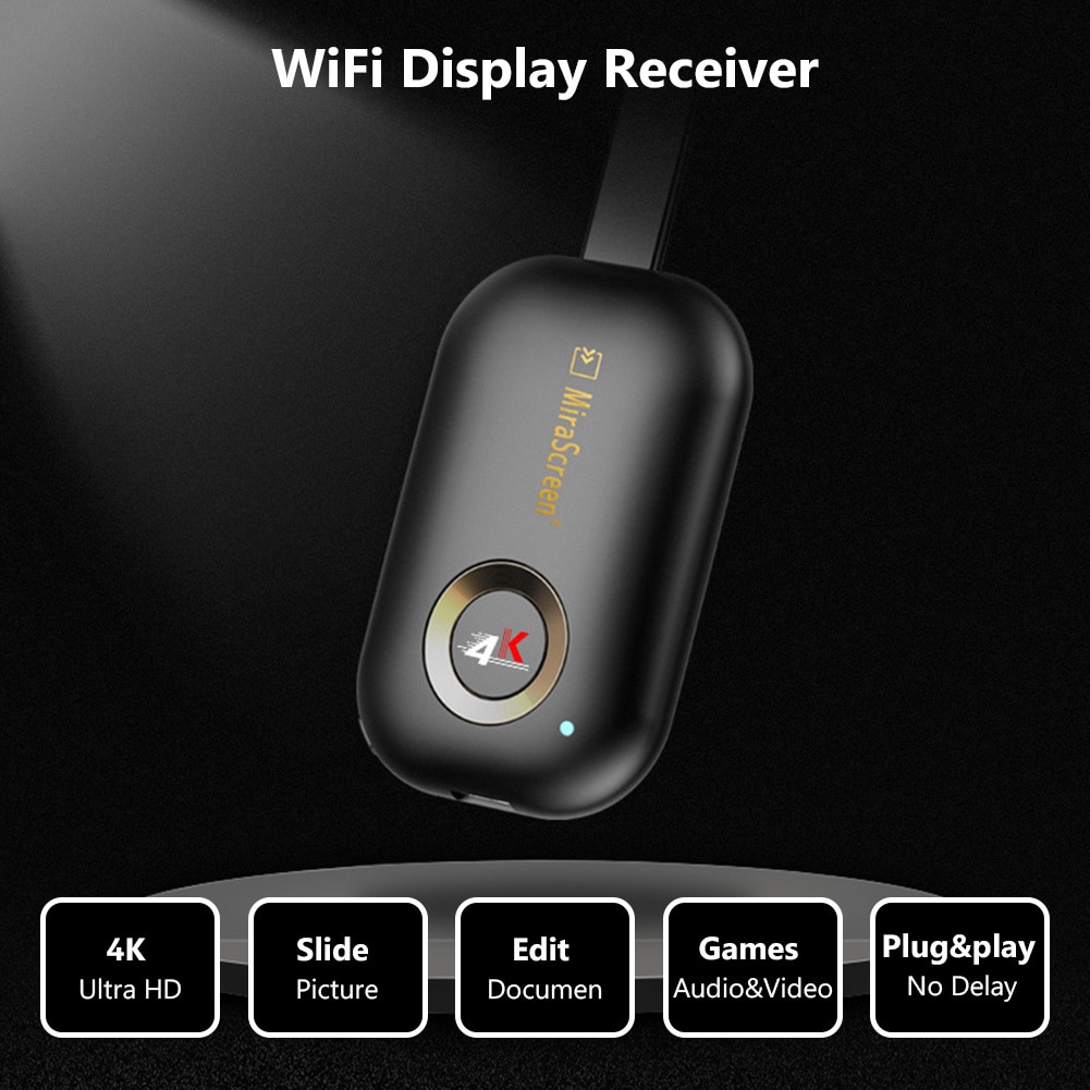 Mirascreen G9 Plus 2.4G 5G 4K Wireless HDMI-compatible Dongle TV Stick Miracast Airplay Receiver Wifi Dongle Mirror Screen. 