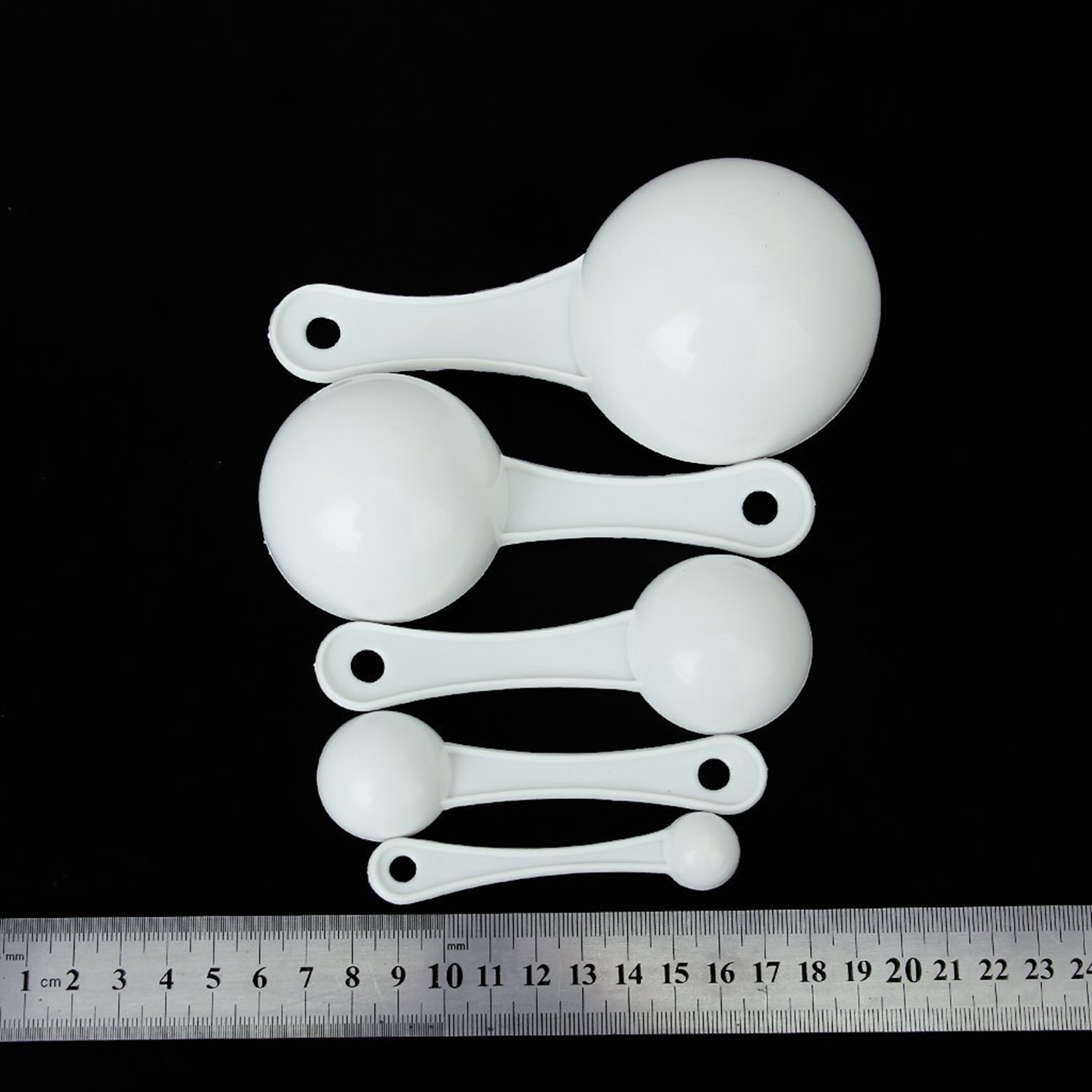 OUMERY 10 Pcs 100Ml / 50Ml / 15Ml / 5Ml / 1Ml Dispensers Plastic Measuring Spoons.. 