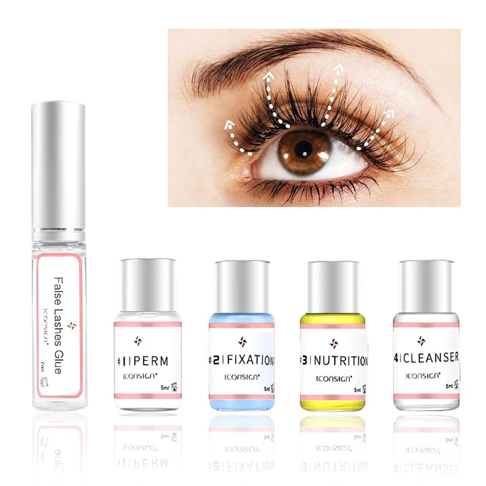 Lash Lift Kit Eyelash Perm Kit Home Lash Perm Curler Kit Brow Lifter Lamination Kit Semi Permanent Curling Perming Wave. 
