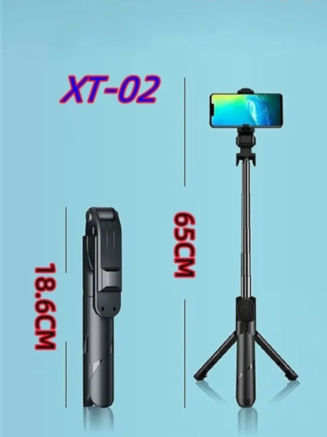 Premium flexible 2 in 1 Bluetooth Selfie Stick Tripod Remote Control Selfie Stand. 
