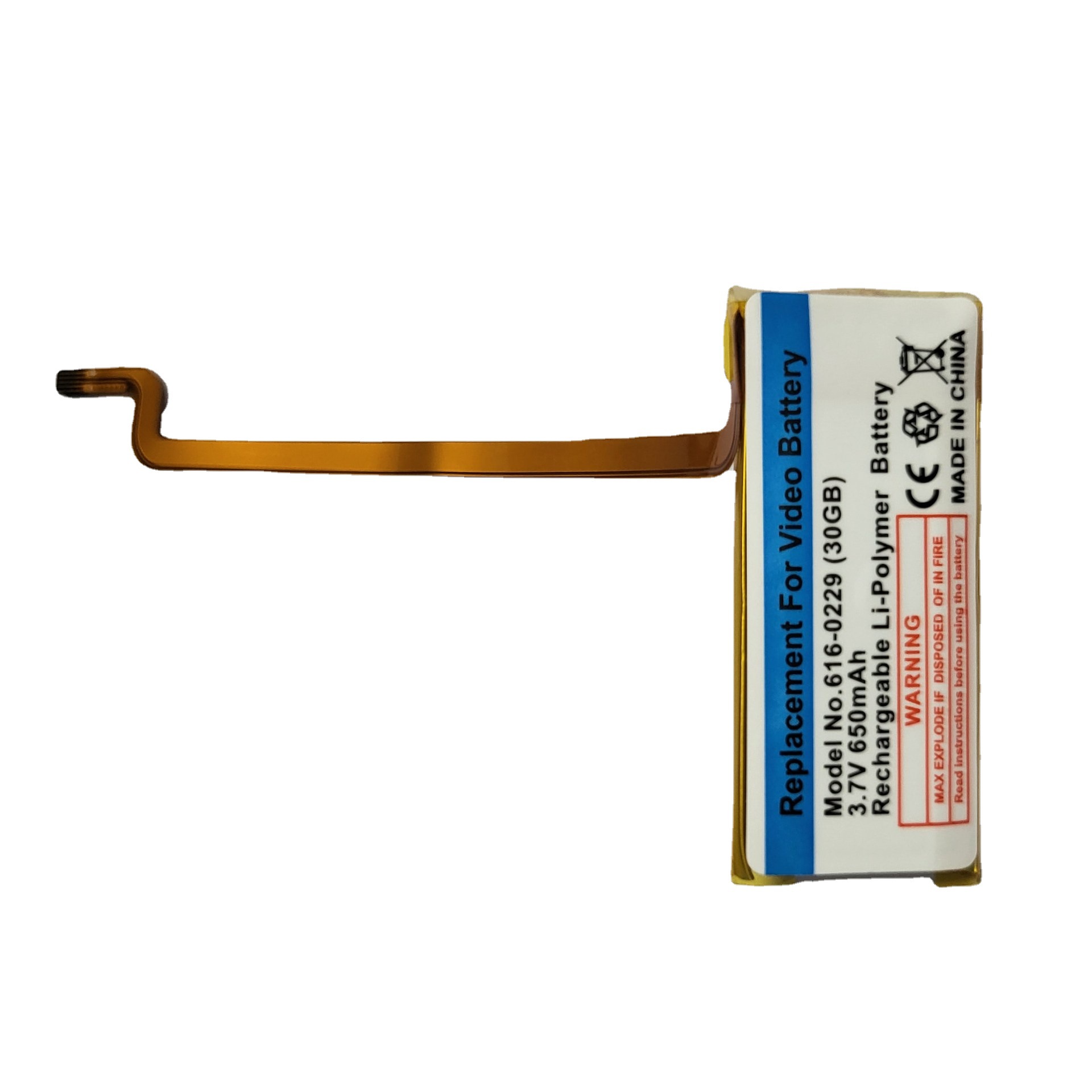 For iPod classic 5th 30GB 616-0229 3.7V650mAh Apple MP4 with built-in lithium battery
