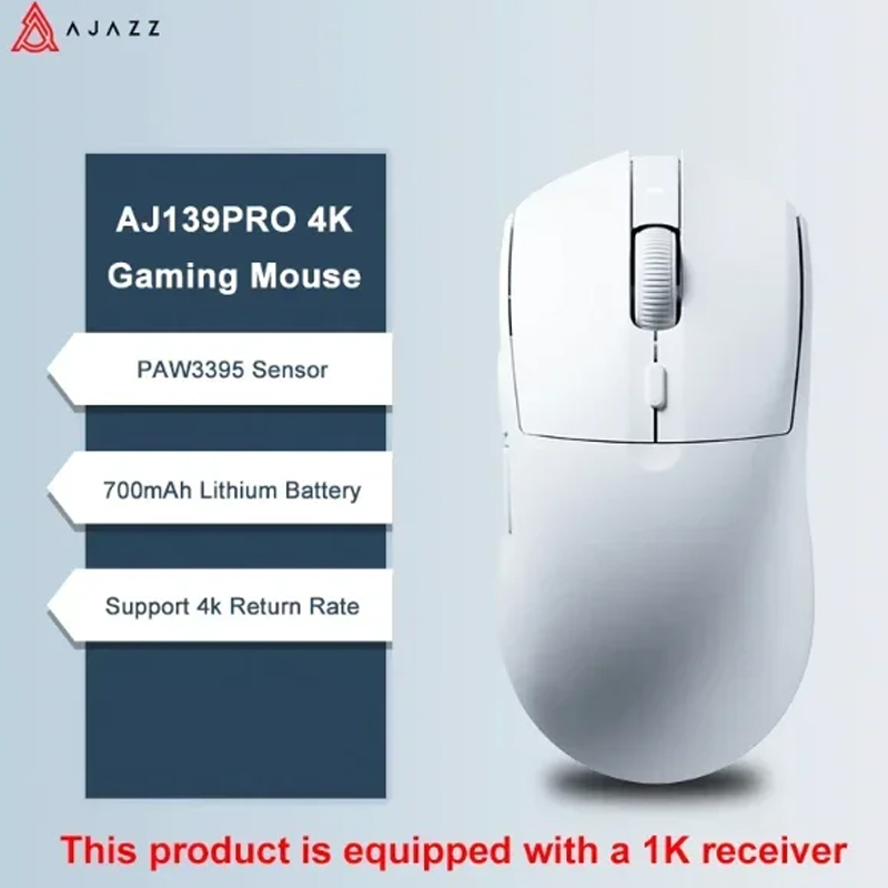 Ajazz AJ139pro4K Wireless Mouse Dual Mode PAW3395 Sensor Nordic 52840 FPS Gaming Mouse E-sports Lightweight PC Gamer Accessories. 