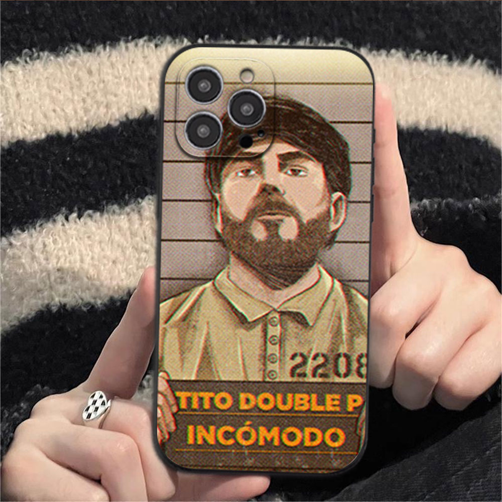 Tito Double P El Lokeron rapper Phone Case for iPhone 1relax2 11 13 14 15 16 Max Pro Plus Black Soft Silicone shell