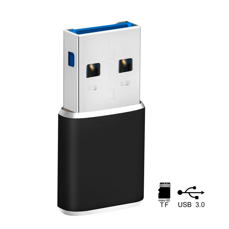 Aluminum Mini USB 3.0 Memory Card Reader Adapter for Micro-SD Card. 