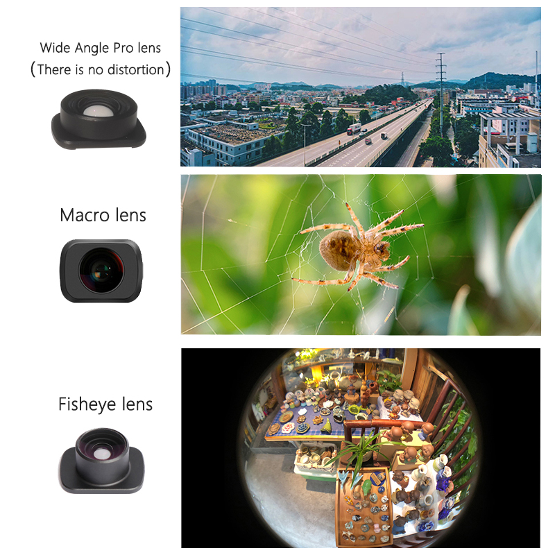 for DJI Osmo Pocket 2 Wide Angle Macro Fisheye Lens Enlarge Range Bigger View Handheld Gimbal Magnetic Structure Lens