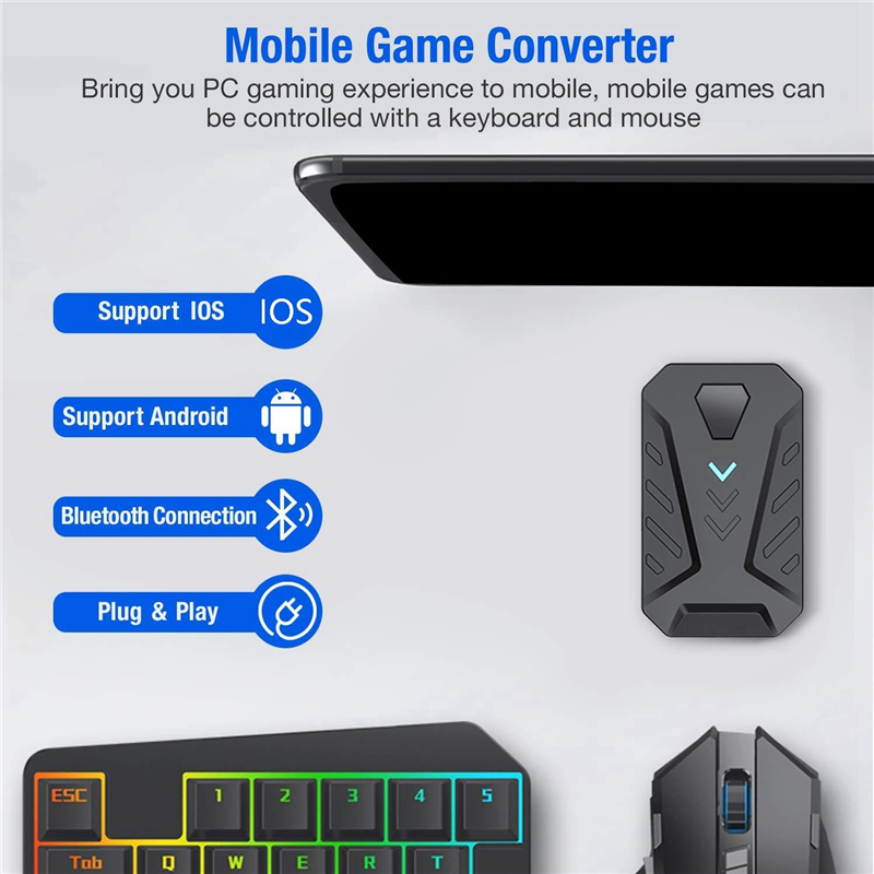 GAMWING MIX PRO Mouse and Keyboard Converter for Android and IOS Mobile Phone Game Peripheral Keyboard and Mouse Converter. 