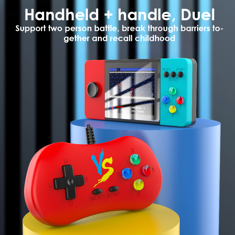 New K9 Video Game Console Handheld Game Player Mini Game Console Built in 500 Classic 8 Bit Games Dual Wireless Gamepad HD/AV Output. 