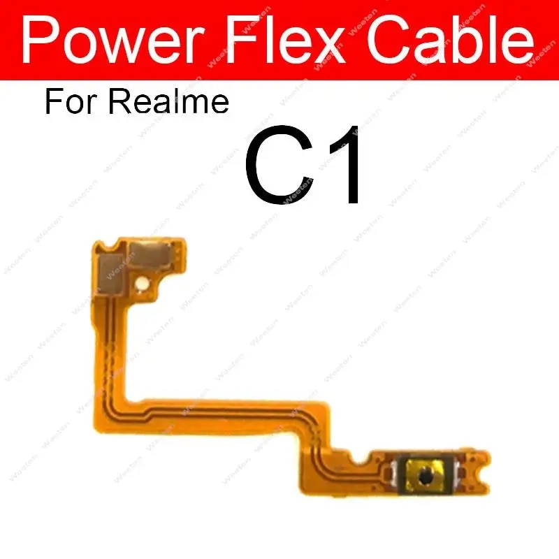 Power Volume Button Flex Cable For Oppo Realme C1 C2 C3 C11 C12 C15 C17 Side Volume Power Mini Keys On OFF Ribbon Spare Parts. 