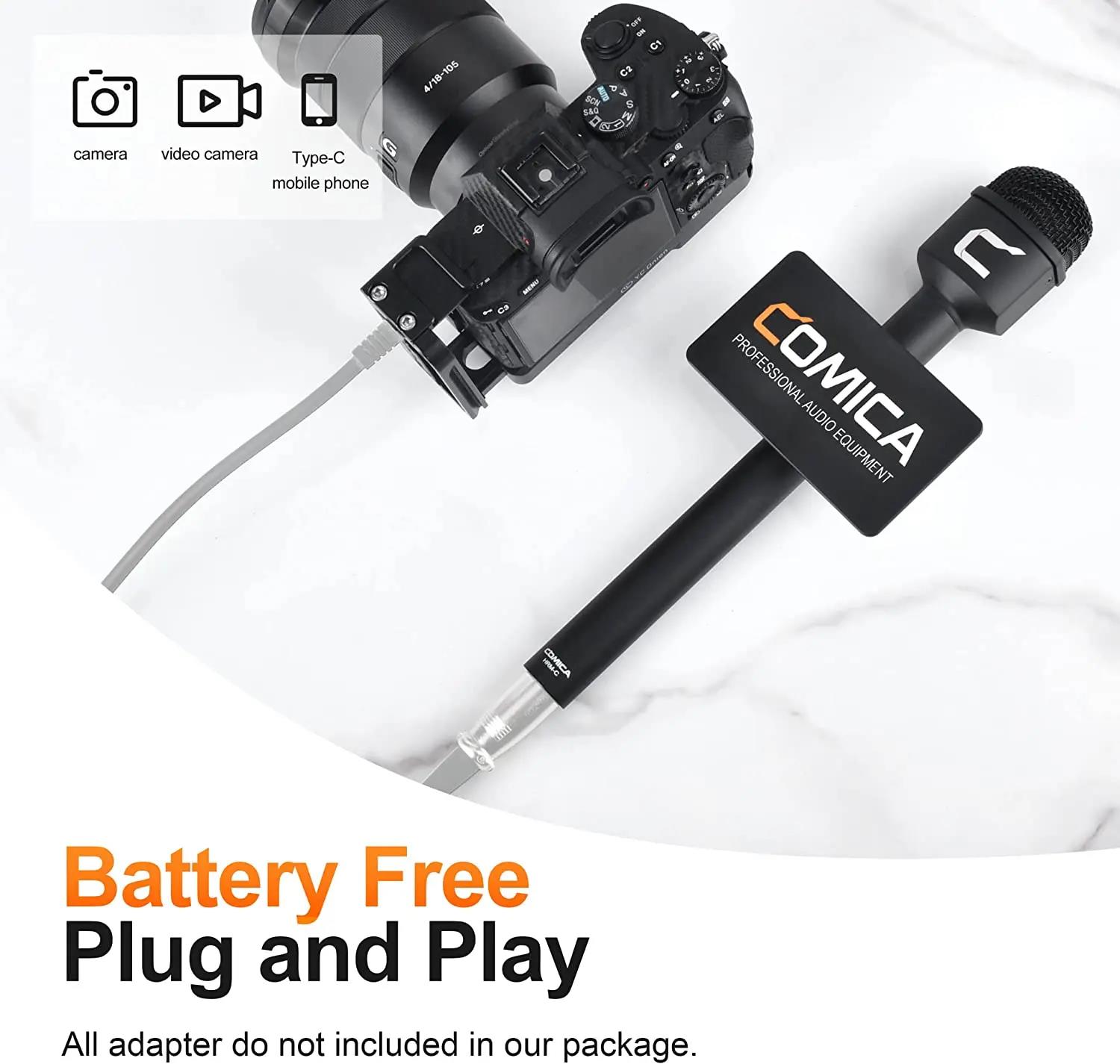 Comica HRM-S HRM-C Professional Microphone For iPhone Android Smartphone Dslr Camera, Handheld Mic For Speech/Karaoke. 