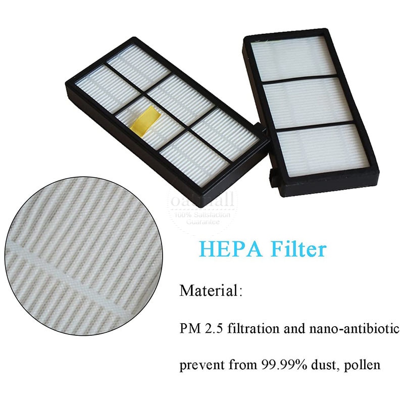 Washable Dust Hepa Filter Replacement For iRobot Roomba 800 900 Series 860 870 871 880 960 980 990 Robotic Vacuum Cleaner Filter-2 hepa filter. 