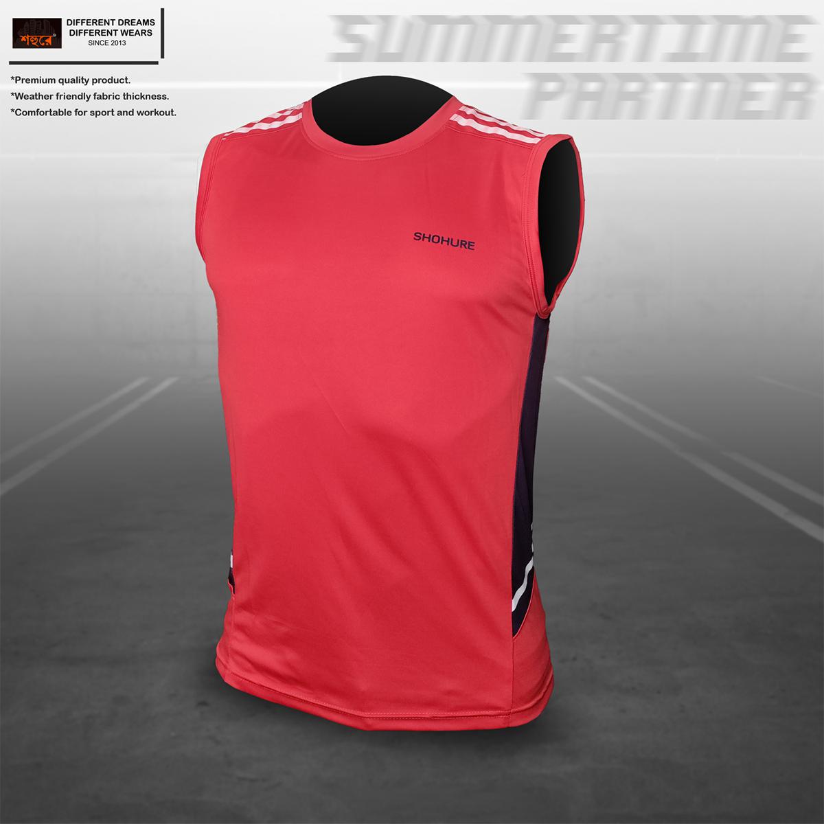 Shohure Red Color Tank Top
