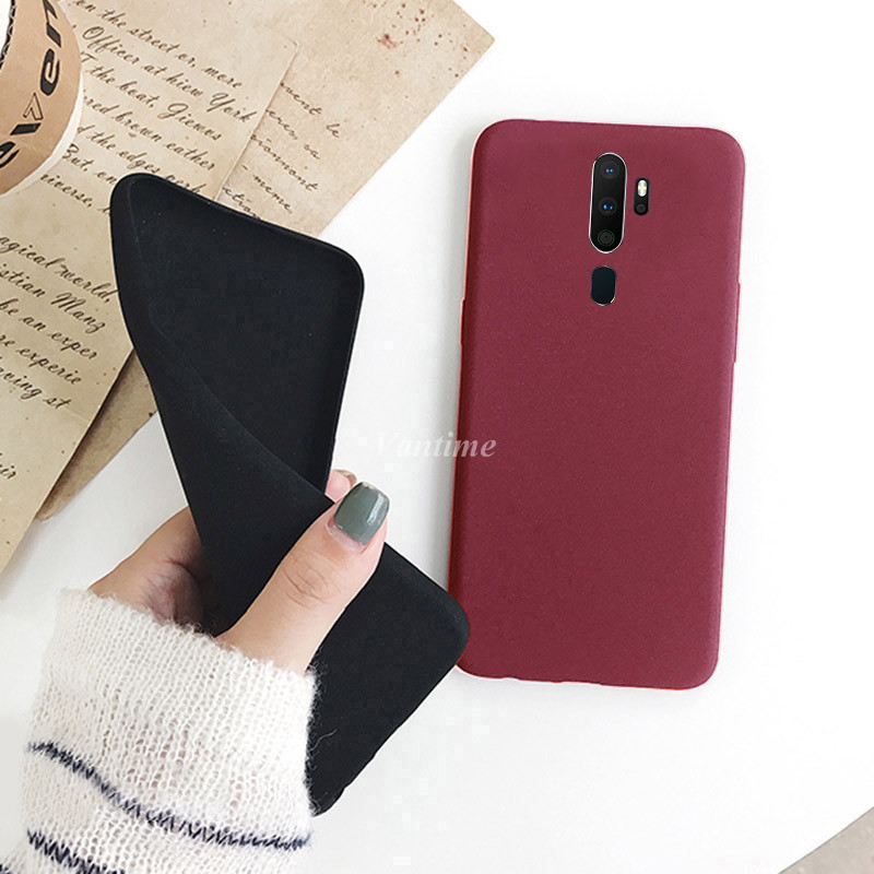Vantime for OPPO A9 2020 A5 Case Soft Sandstone Slim Matte Back Cover. 