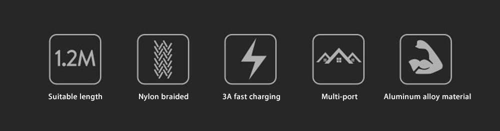 Baseus Rapid Series 3A 3 in 1 Type-C + 8 Pin + Micro USB Cable Type-C Output 1.2M Baseus Rapid Series 3A 3 in 1 Type-C + 8 Pin + Micro USB Cable Type-C Output 1.2M
