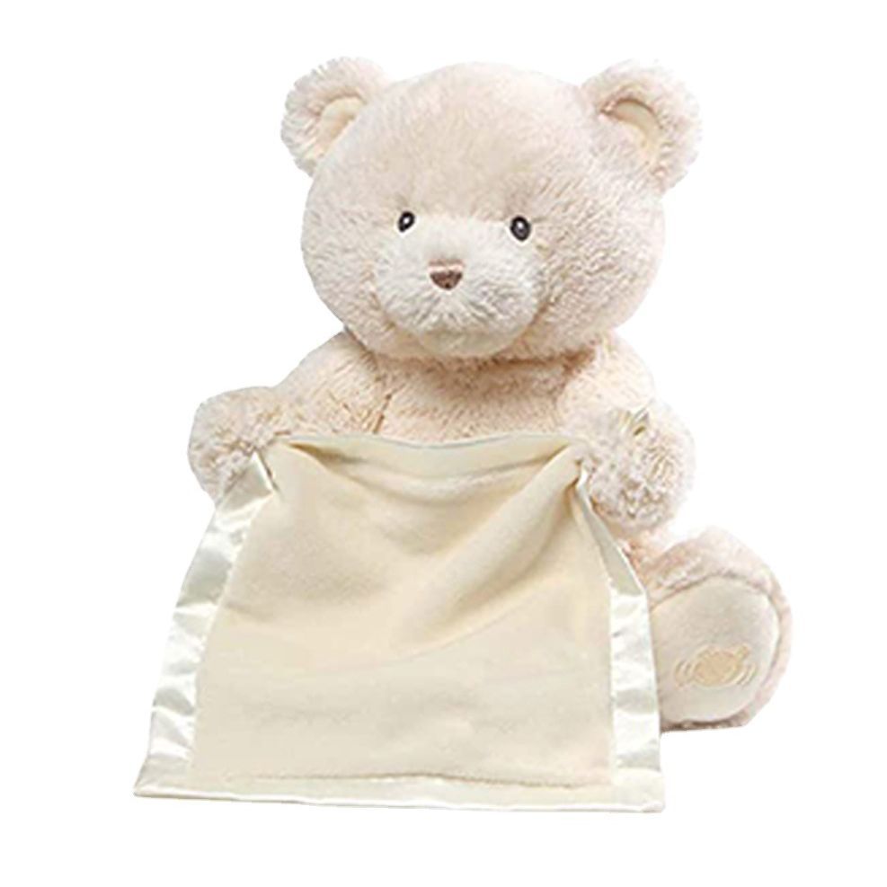 Cross-border Amazon peek-a-boo cat bear talking hide and seek electric plush toy four-color English version. 