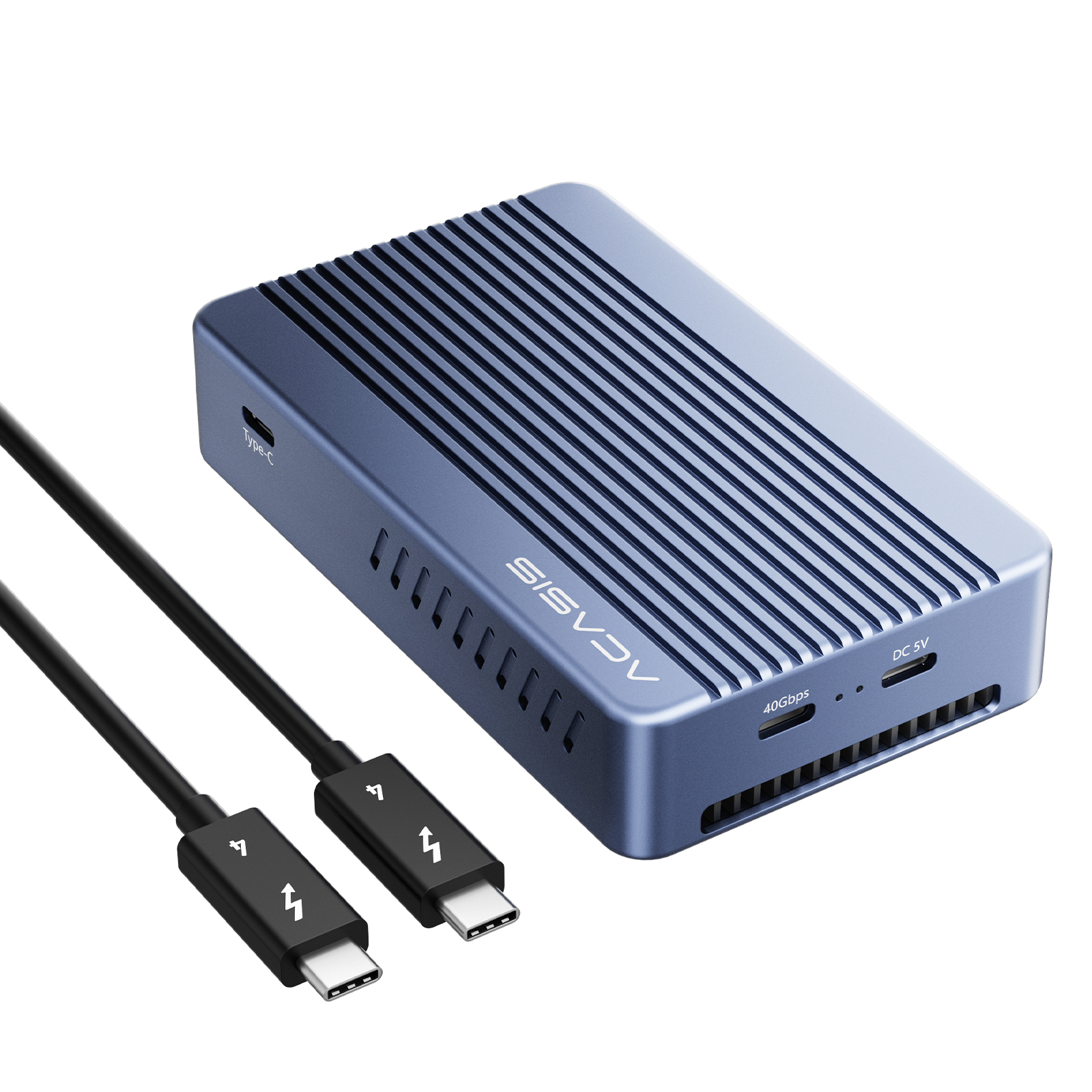 Acasis Thunderbolt 3 40Gbps M.2 NVME SSD Enclosure 8TB Transparent USB C SSD Case with 40Gbps Free Cable for Mac Windows. 