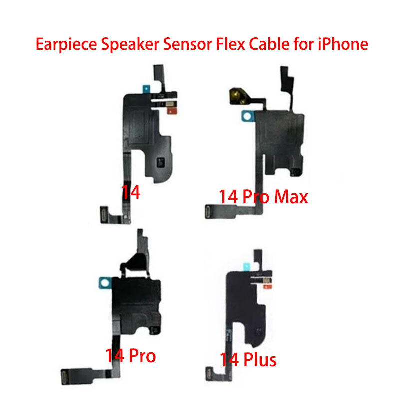 Earpiece Ear Speaker For iPhone 14 Pro Max Plus Sound Receiver Earphone Front Light Sensor Flex Cable