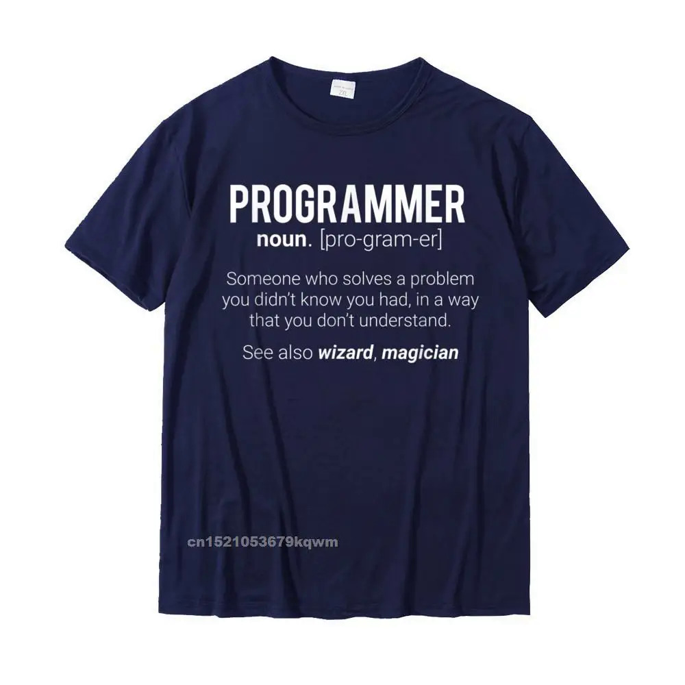 Funny Programmer Meaning Design - Programmer Noun Defintion T-Shirt Design Tshirts Fashionable Cotton Men Tops Shirts Family. 