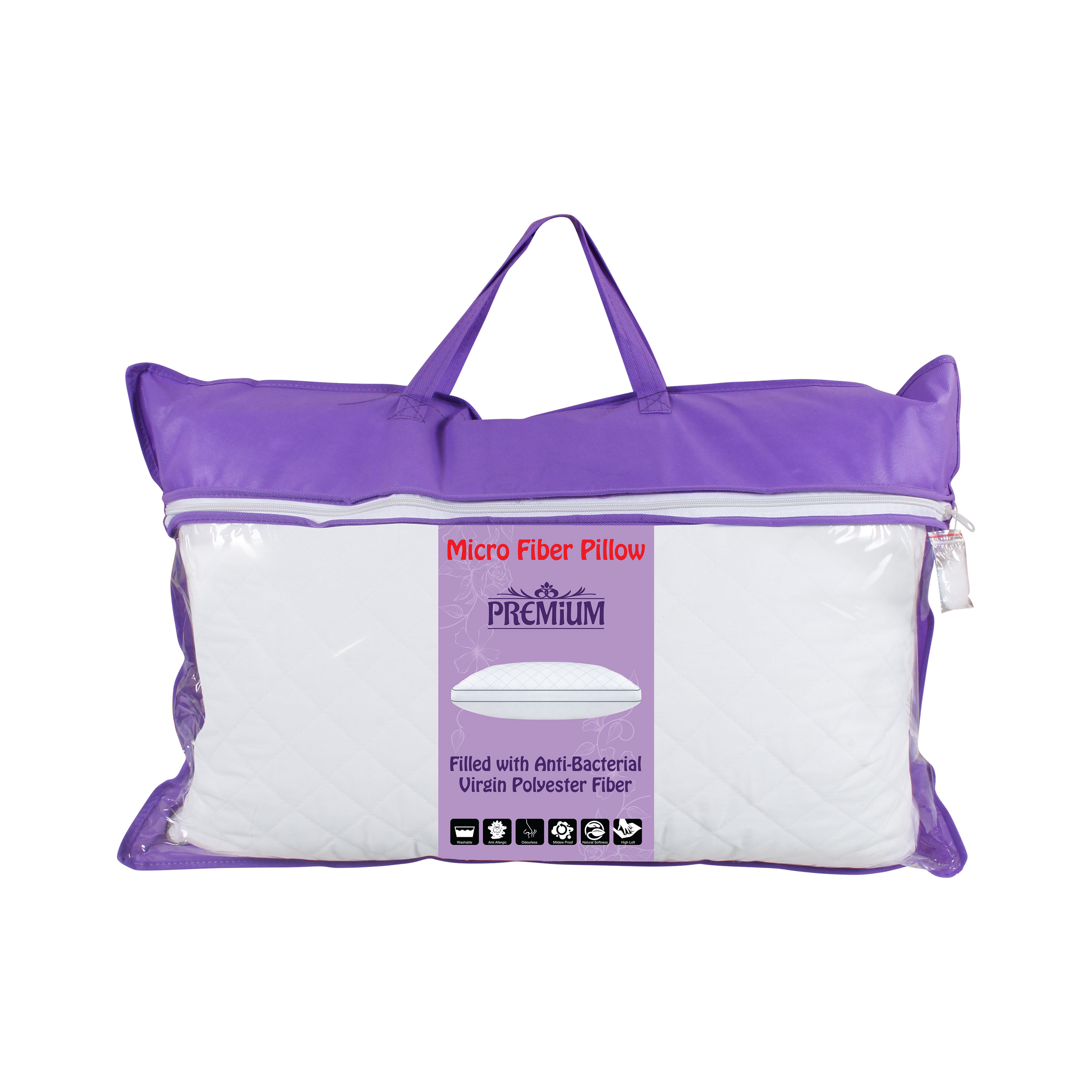 Luxury Hotel Micro Fiber Pillow 18"x26" - Made from Imported Fabric. 