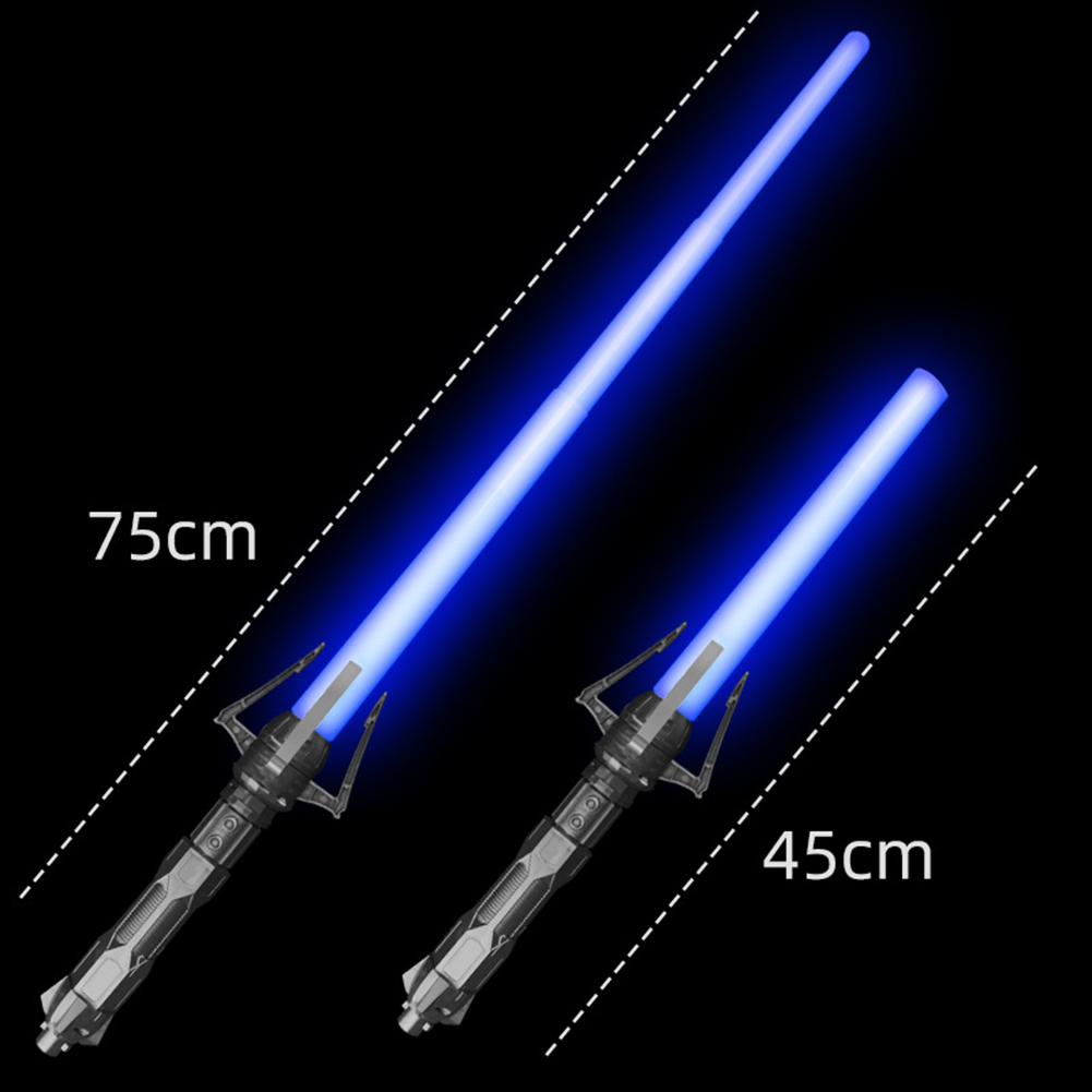 2-in-1 Children Telescopic Sword Color-changing Flashing Stick Led Light Sword Set For Role-playing/acting. 