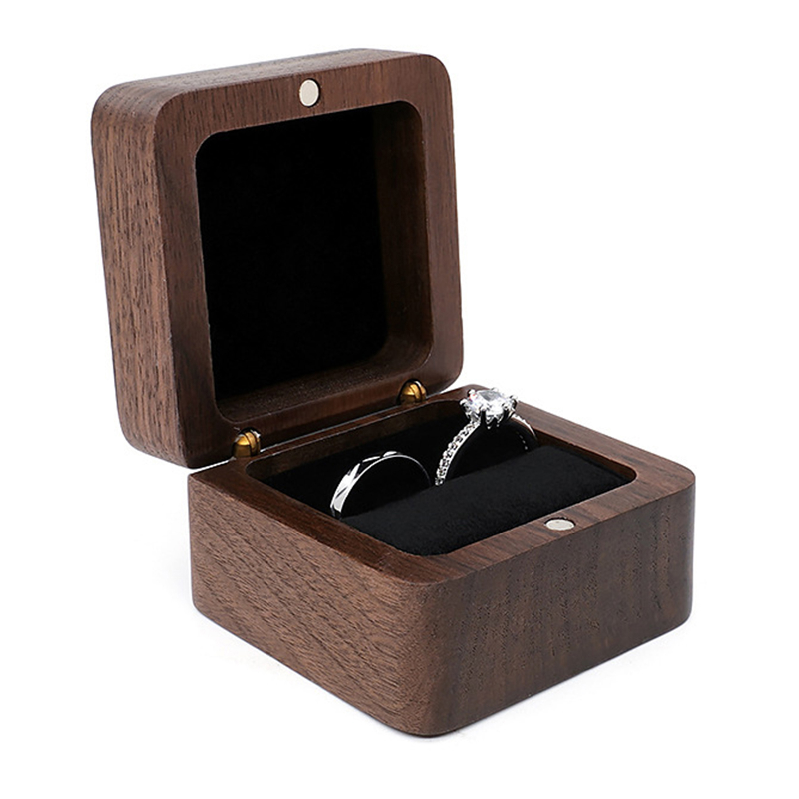 Jewelry Case Round Corners Jewelry Organizer Ring Gift Case