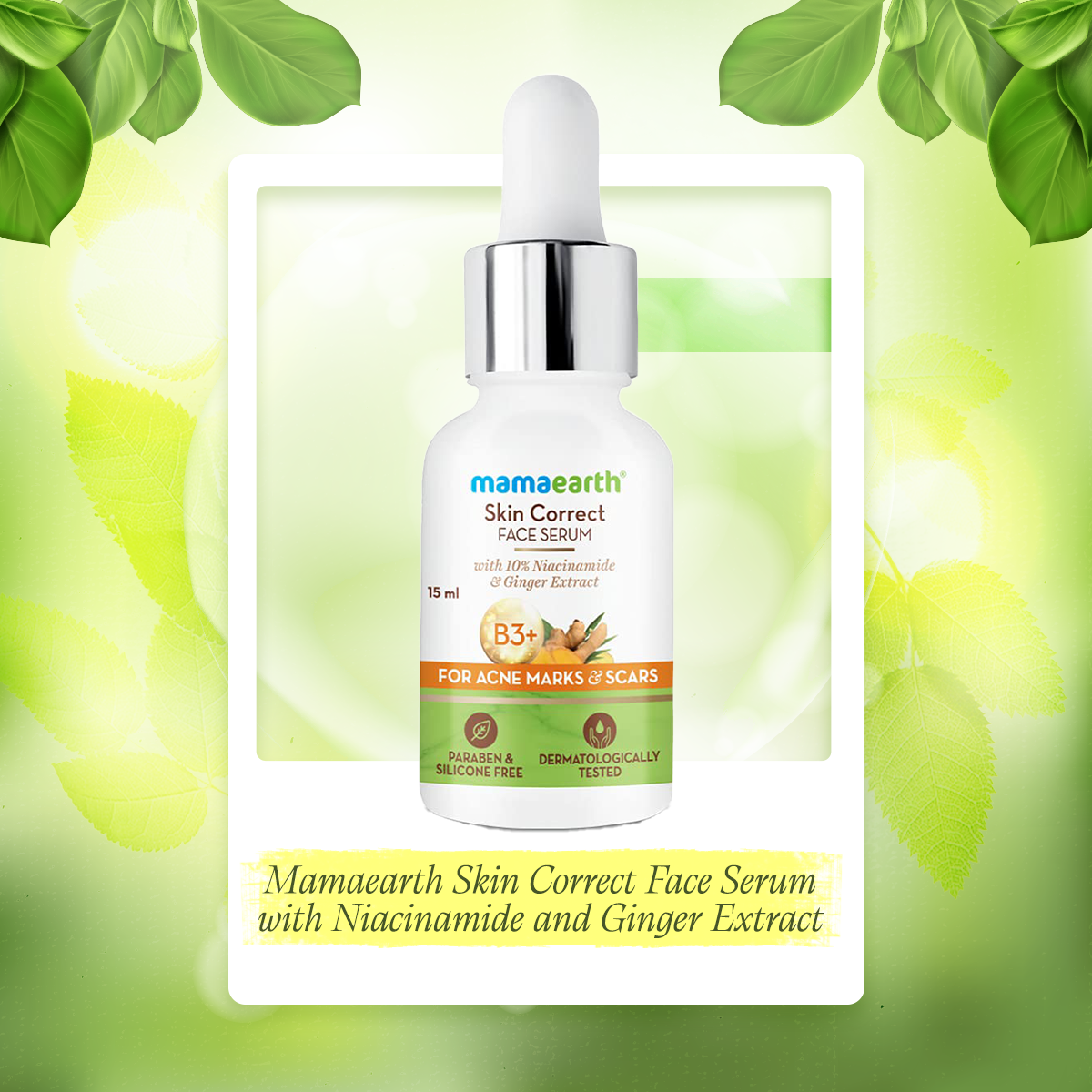 Mamaearth Skin Correct Face Serum with Niacinamide and Ginger Extract for Acne Marks & Scars - 30 ml