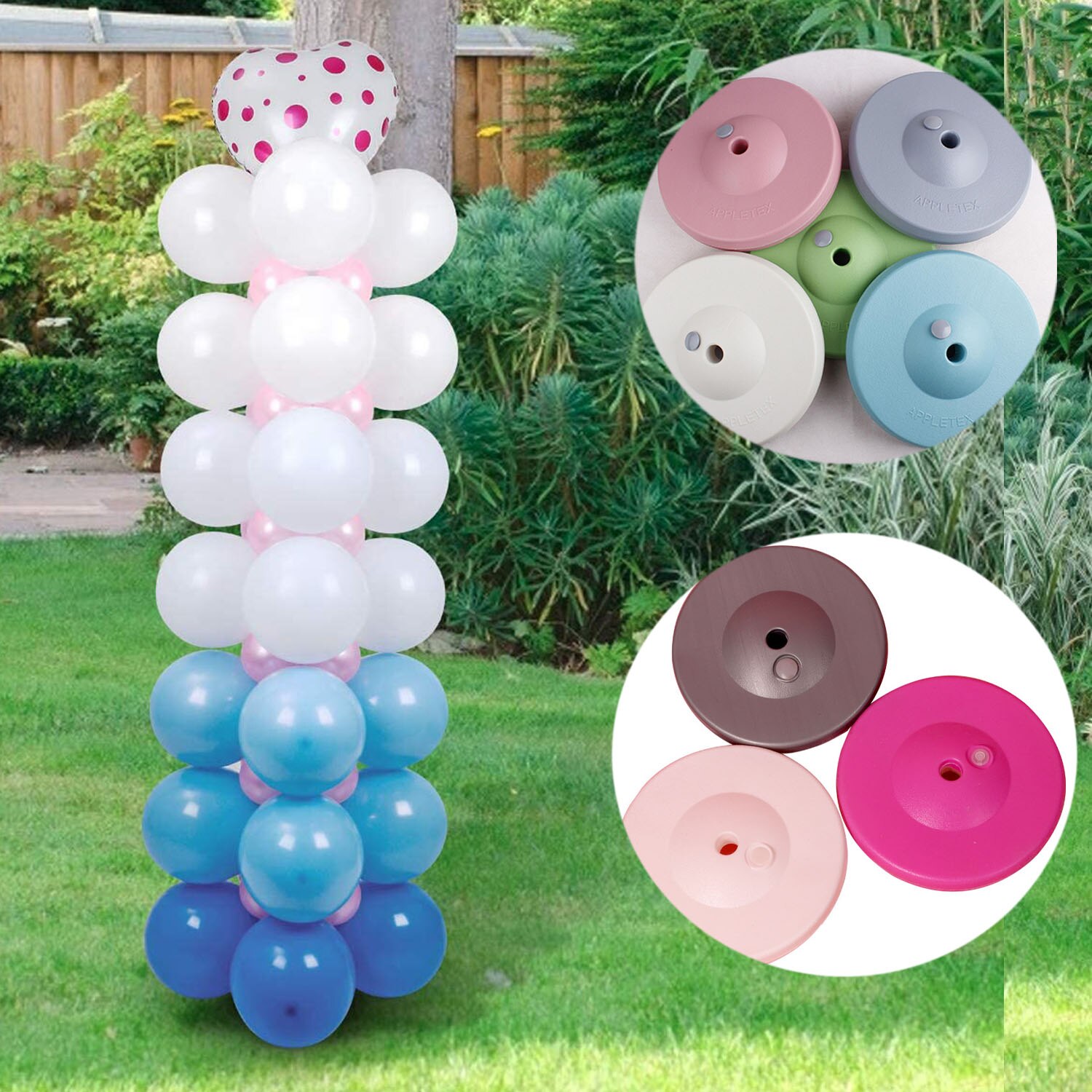 Transparent Pole Water Injection Base Pipe Round Plastic Balloon Arch Column Stand Base Kits Wedding Birthday Party Decor. 