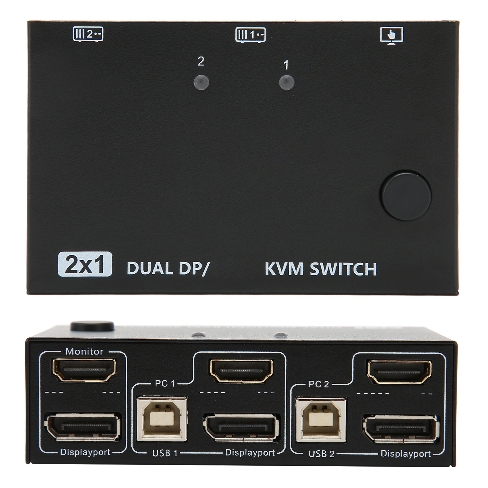 DP Dual Monitor KVM Switch Metal USB 2.0 Port Dual Mode Supports 4K 60Hz USB KVM Switch for Teaching for Performance. 