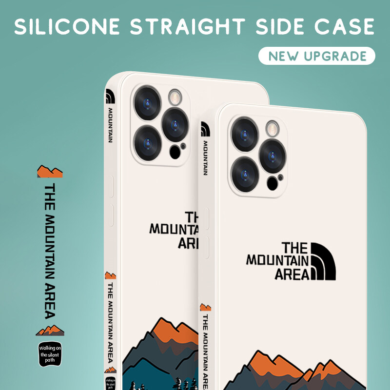 Hontinga Casing Case For infinix Hot 30i Case Simple Moutain Area Case Square Original Liquid Soft Silicone Edge Case Full Cover Camera Protection Cases Back Phone Casing Softcase. 