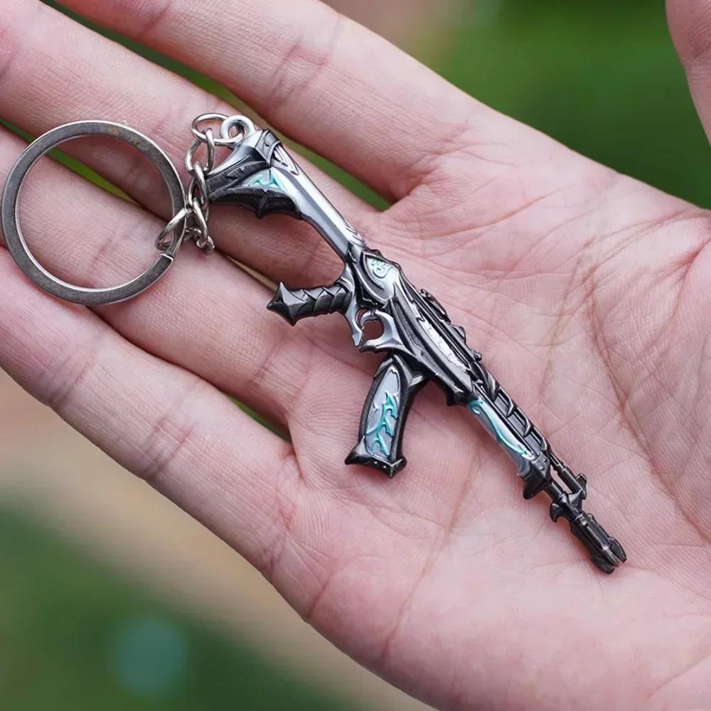 Valorant Keychains Set Reaver Karambit Knife Vandal Metal Game Peripheral Metal Model Keychains Pendant Gifts Toys. 