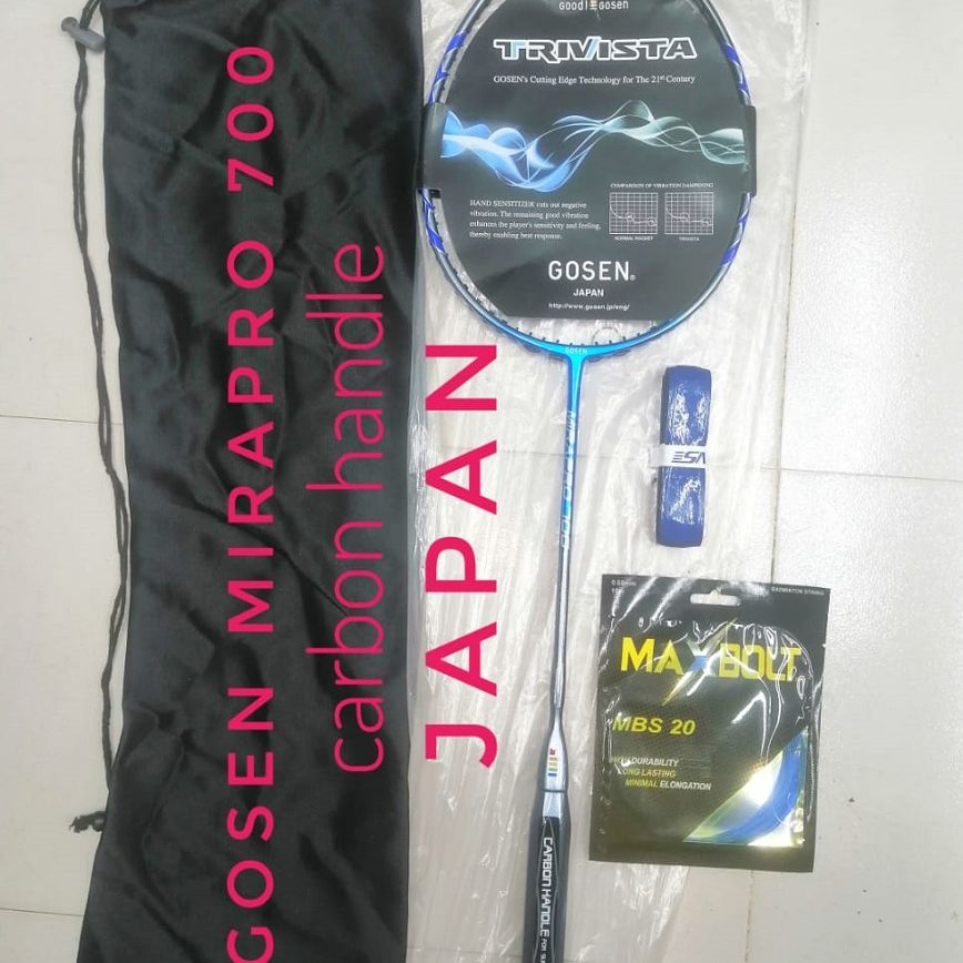 Gosen Mirapro 700 carbon handle racket with string and grip free