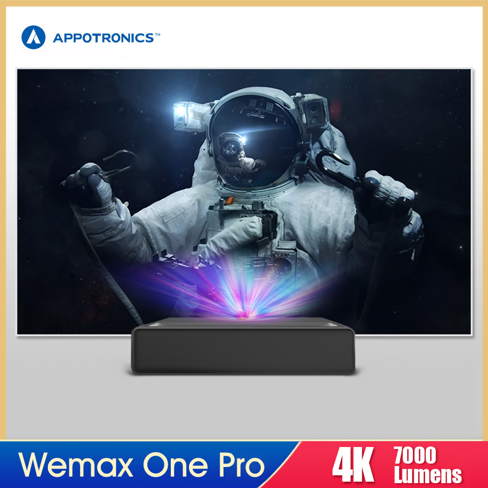 Xiaomi Wemax One Pro FMWS02C 4K Laser Projector 7000 Lumens 150inch Image UST Ultra Short Throw HDR 3000:1 ALPD 3.0 DLP Cinema Theater Projector CN Version. 