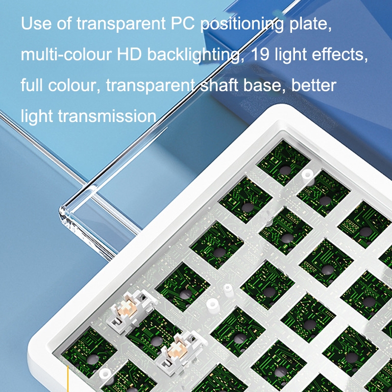LANGTU GK85 85 Keys Gold Shaft Mechanical Wired Keyboard. Cable Length: 1.5m, Style:Glowing Version. 
