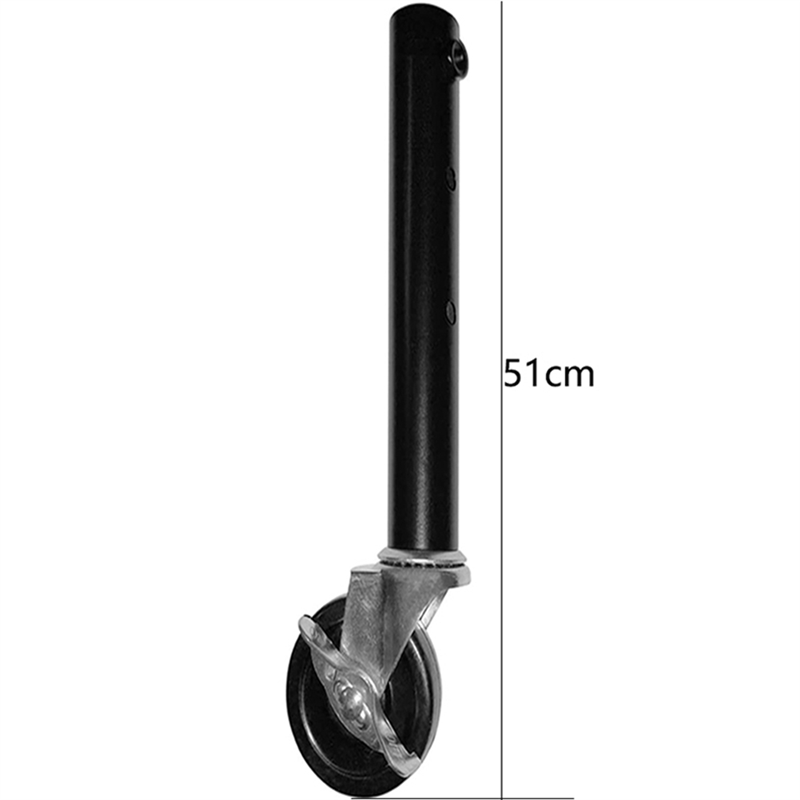 Table Leg Extension for Castors - Pack of 4 Risers with Wheels for Straight and Curved Legs Easy Install 51cm. 