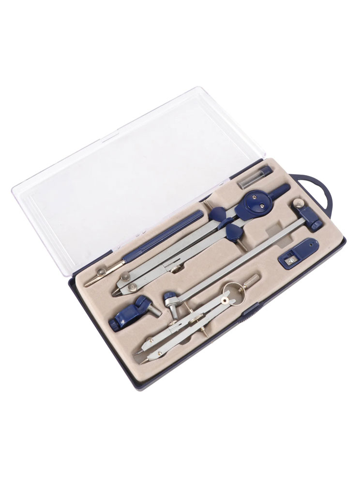 Professional Compass Set Metal Drafting Compass Kit with Extension Bar Metal Compass Geometry Set for Students Office Worker Amour zii. 