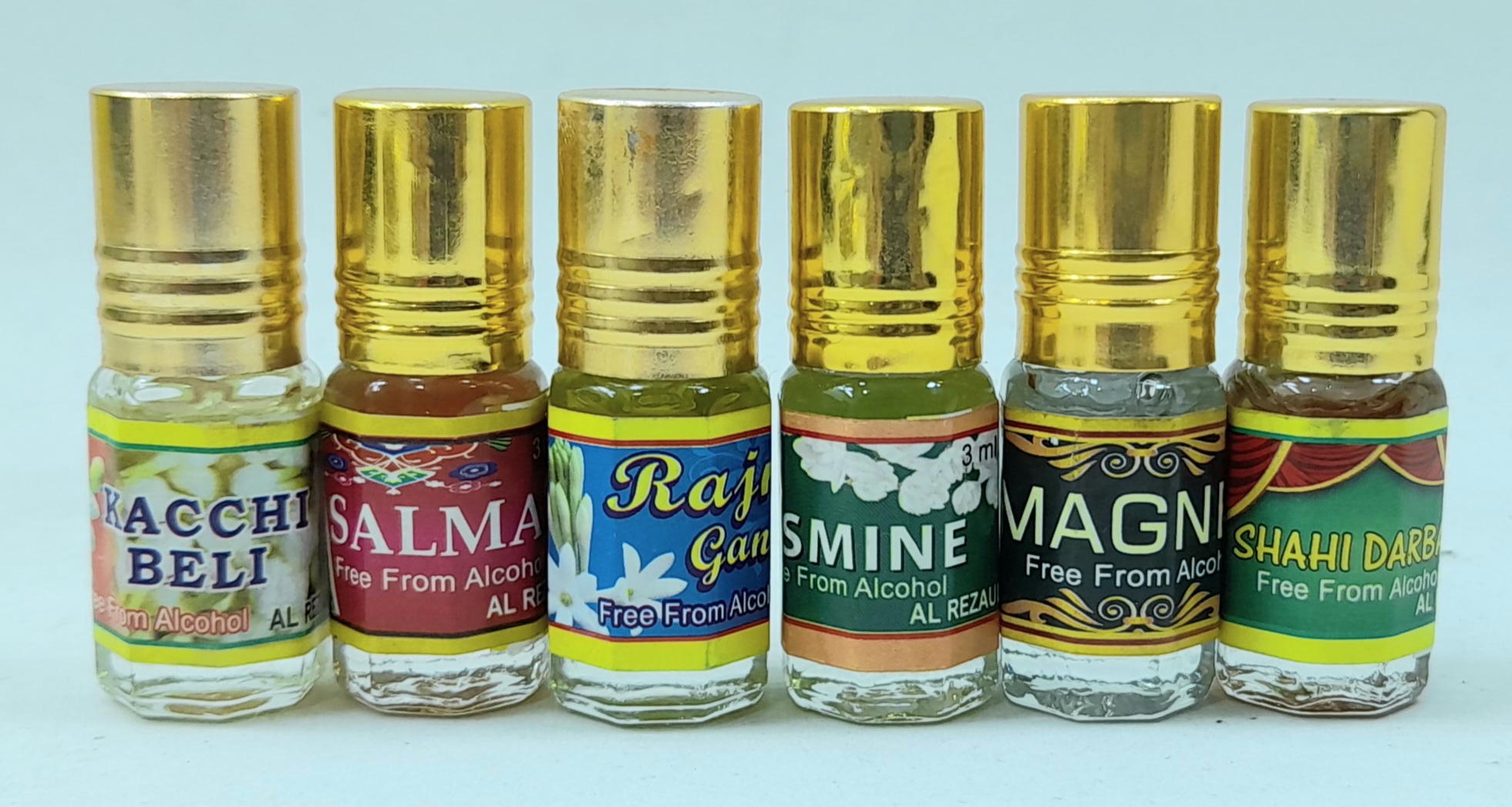 6 Piece  6 Diferent Smell Combo 100% Halal Attar. 