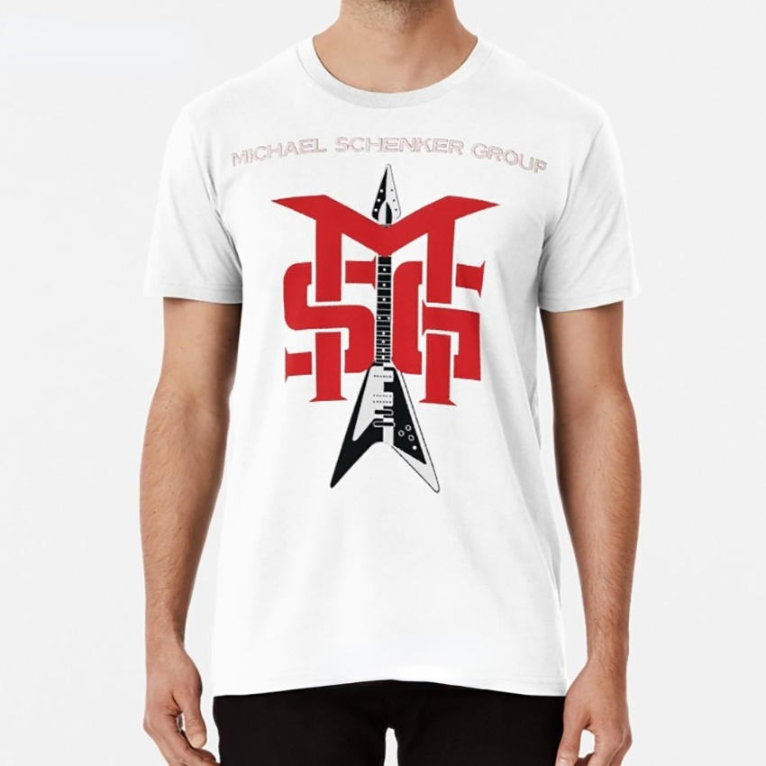 Men Clothing Michael Schenker Group Tshirt Michael Schenker Group Msg Rock Heavy Hard Metal Armed and Ready Rock Bottom Ufo Tee. 