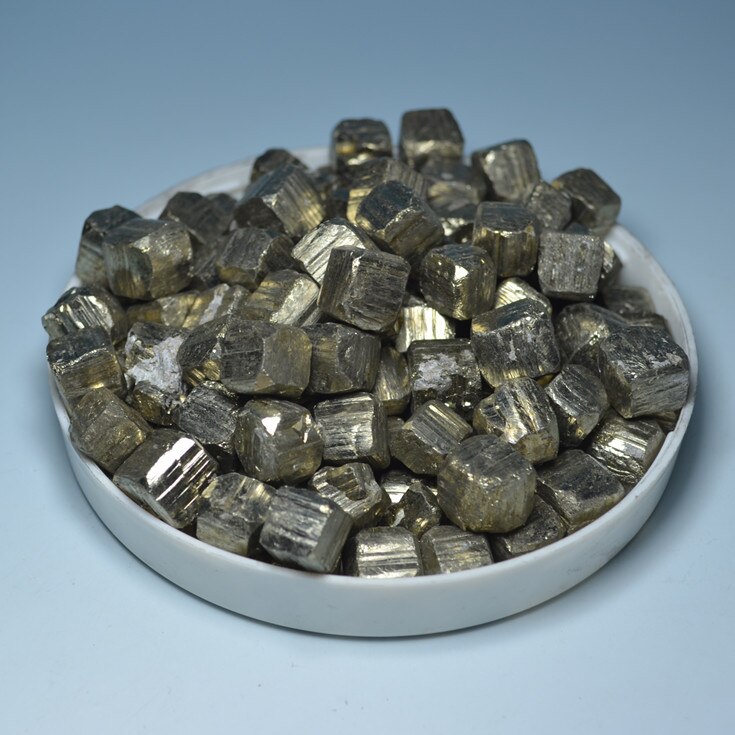 50g High-density cubic Pyrite experimental specimen. 