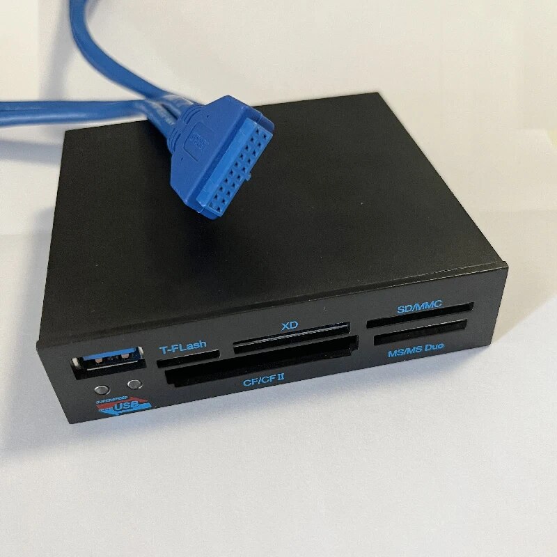 Onefavor 2.5 3.5 Built-in All-in-one Card Reader Multimedia USB 3.0 Support CF/CF II TF XD SD/MMC MS Cards Card Reader. 