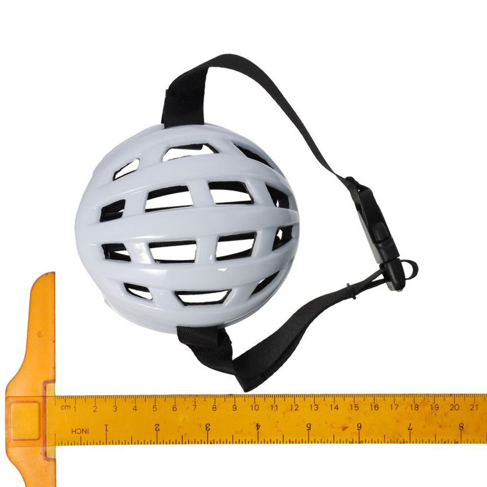 for Small Puppy Cat Motorcycle Dog Helmet White Small Cat Helmet with Adjustable Belt Head Protection. 