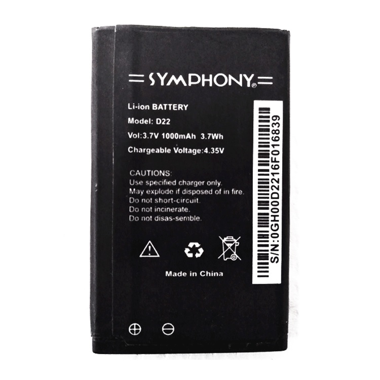 Symphony D22 Mobile Battery 1000 mAh