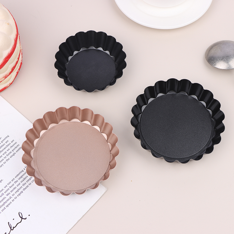 1Pc Mini Tart Pans Egg Tart Molds With Removable Bottom Non Stick Small Tart Mold Fluted Cupcake Tins Tart Pan Baking Mold Demoo. 